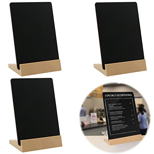 Mini-Tafel Kreidetafeln Schilder Beschriften Preisschilder - 3 Stück Kreidetafel Memotafel Tischtafel mit Sockel 151 * 100mm, Abwischbare Schilder Preisaufsteller für Buffet, Hochzeit, Namensschild Mini-Tafel Kreidetafeln Schilder Beschriften Preisschilder - 3 Stück Kreidetafel Memotafel Tischtafel mit Sockel 151 * 100mm, Abwischbare Schilder Preisaufsteller für Buffet, Hochzeit, Namensschild