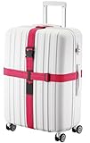 TRANVERS Cross Luggage Straps for Suitcase Plus Luggage ID Slot Heavy Duty Adjustable