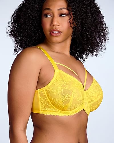 Image of HSIA Minimizer Bras for Women Full Coverage, Unlined Lace Sexy Plus Size Underwire Bra for Large Breasts