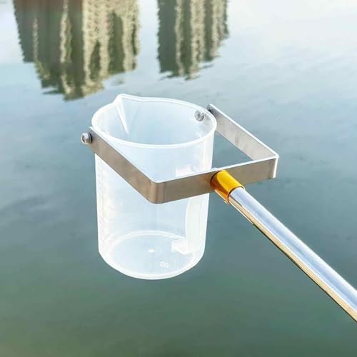 500ml/1000ml Telescopic Water Sampler, Stainless Steel Dipper & Beaker for Environmental Monitoring, 3.0m/9.8ft Rod, Ideal for Water Sampling and Quality Testing