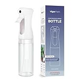 VIGOR PATH Continuous Mist Spray Bottle – Fine Mist Sprayer for Hair, Plants, Cleaning & Beauty – Refillable & Reusable Water Spray Bottle (Clear, 10oz)