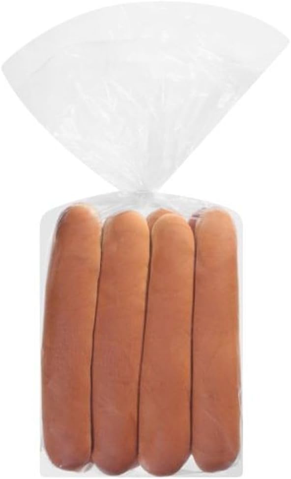 Flowers Foods European Bakers Sliced Foot Long Hot Dog Bun, 10 inch - 8 per pack -- 8 packs per case.