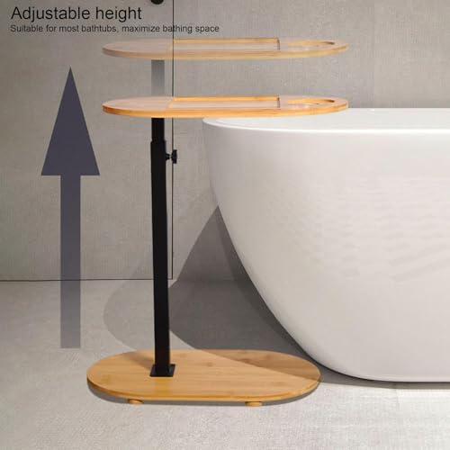 Mesa auxiliar de bañera antideslizante y bandeja portátil para baño 7