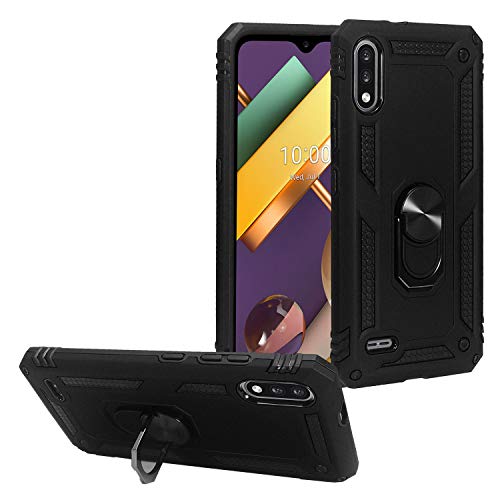 CELZEN - for LG K22, K32, K22+ Plus (LM-K200) - Defender Phone Case w/Ring Stand - RS3 Black