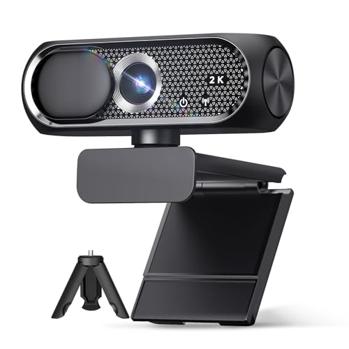 Shcngqio 2K Webcam with Rotatable Tripod
