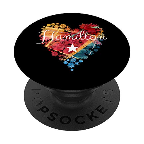 I Love Hamilton Heart | Gift for Teenage Girl Women PopSockets PopGrip: Swappable Grip for Phones & Tablets