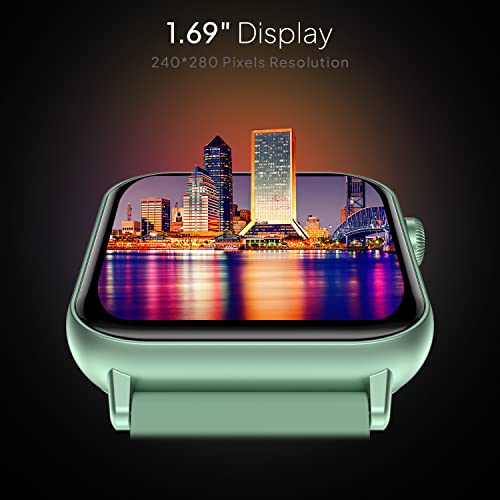 Image of Fire-Boltt Ninja Fit Smartwatch Full Touch 1.69 & 120+ Sports Modes with IP68, Multi UI Screen, Over 100 Cloud Based Watch Faces, Built in Games (Green)