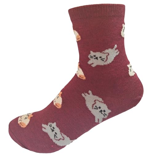 Women's Cute Cat Socks Cartoon Animal Crew Socks Casual Sock 4 Pairs Cotton Socks for Ladies4