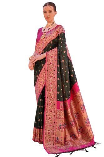 SGF11 Women's Kanjivaram Paithani Soft Silk Saree With Unstitched Blouse Piece product image 5