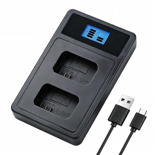 UtsuroiTech NP-FW50 �[�d�� �J�����o�b�e���[�p�[�d�� LCD�d�r�c�ʕ\�� �J�����d�r�[�d�� NEX-3/5/7�V���[�Y�ASLT-A �Y�Aa3000�Aa5000�Aa5100�Aa55�Aa6000�Aa6100�Aa6300�Aa6400�Aa650