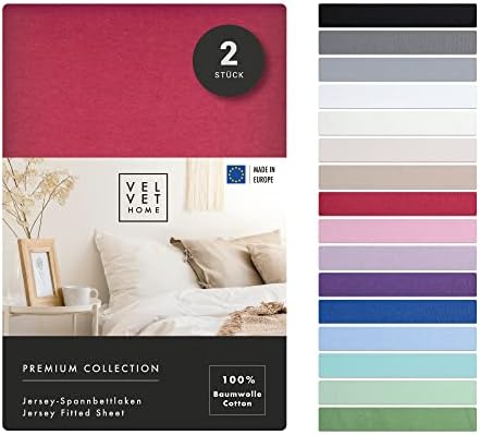 VelvetHome Dziecięce Prześcieradło z gumką 60x120cm | 100% Bawełna czesana | Made in EU | 165gsm | Prześcieradło 60x120 | na łóżeczko dziecięce 60x120 | Jakość Premium | Piękne Kolory