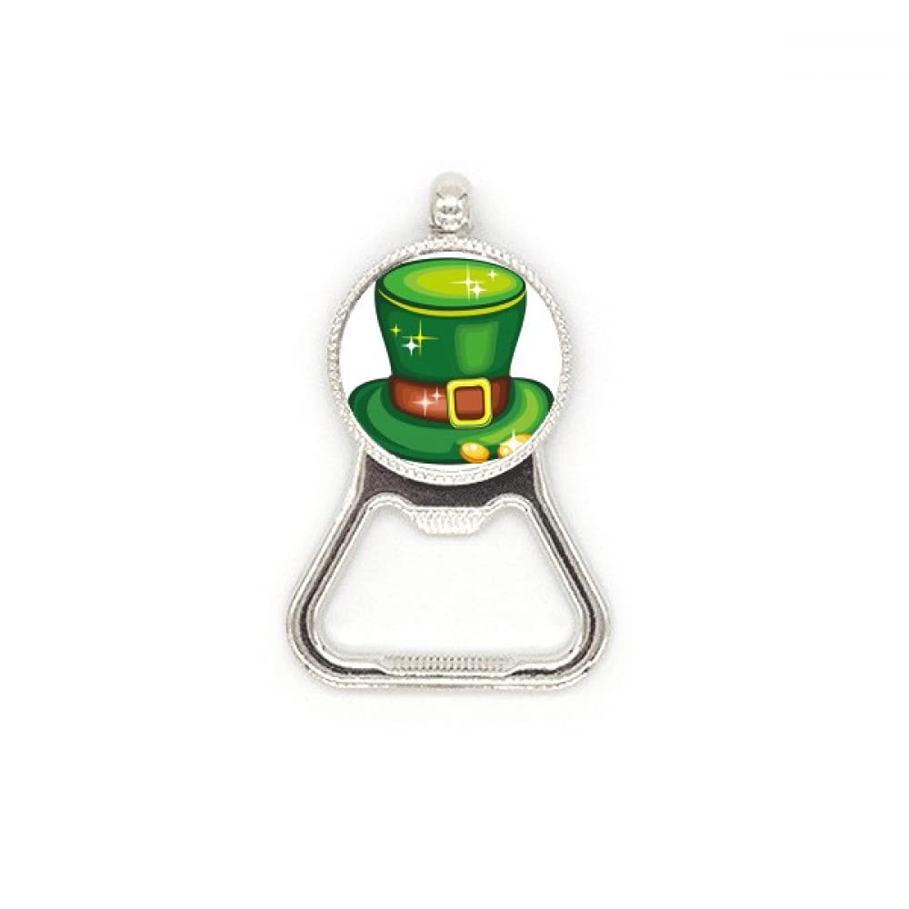 Décapsuleur St Patrick en acier inoxydable avec chapeau vert