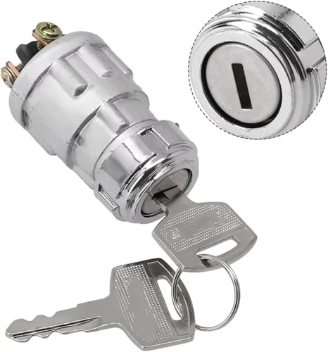 Interruptor De Encendido 3 Posiciones para Coche, Barco, Motocicleta, con 2 Llaves Apagado Y Arranque Llave Bloqueo Interruptor de Bloqueo de Encendido