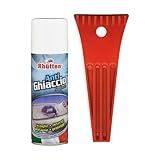 MODO D'USO - Per sciogliere: agitare la bombola, spruzzare sulle parti ghiacciate e lasciare agire qualche secondo, senza risciacquare. Per strati di ghiaccio particolarmente spessi, ripetere l’operazione con l’ausilio di un raschietto. Per prevenire: spruzzare uniformemente sulle parti e lasciare agire senza asciugare.