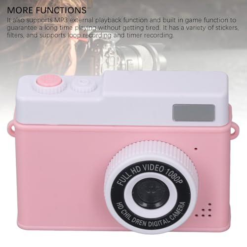 Appareil photo numérique 1080p 48MP avec écran coloré TFT et zoom 8X rosé - 2