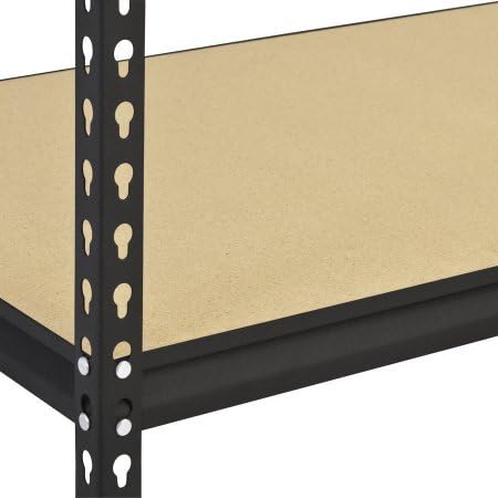 Muscle Rack 48"W x 24"D x 72"H 5-Shelf Steel Shelving (Black/Brown)