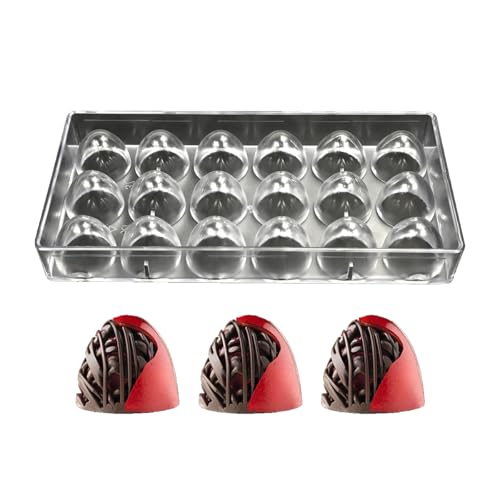 TUKE Molde de policarbonato (PC) para chocolate, molde de plástico de grado alimenticio para hacer dulces hechos a mano, postres hechos a mano, decoraciones de pasteles, cubitos de hielo, herramientas