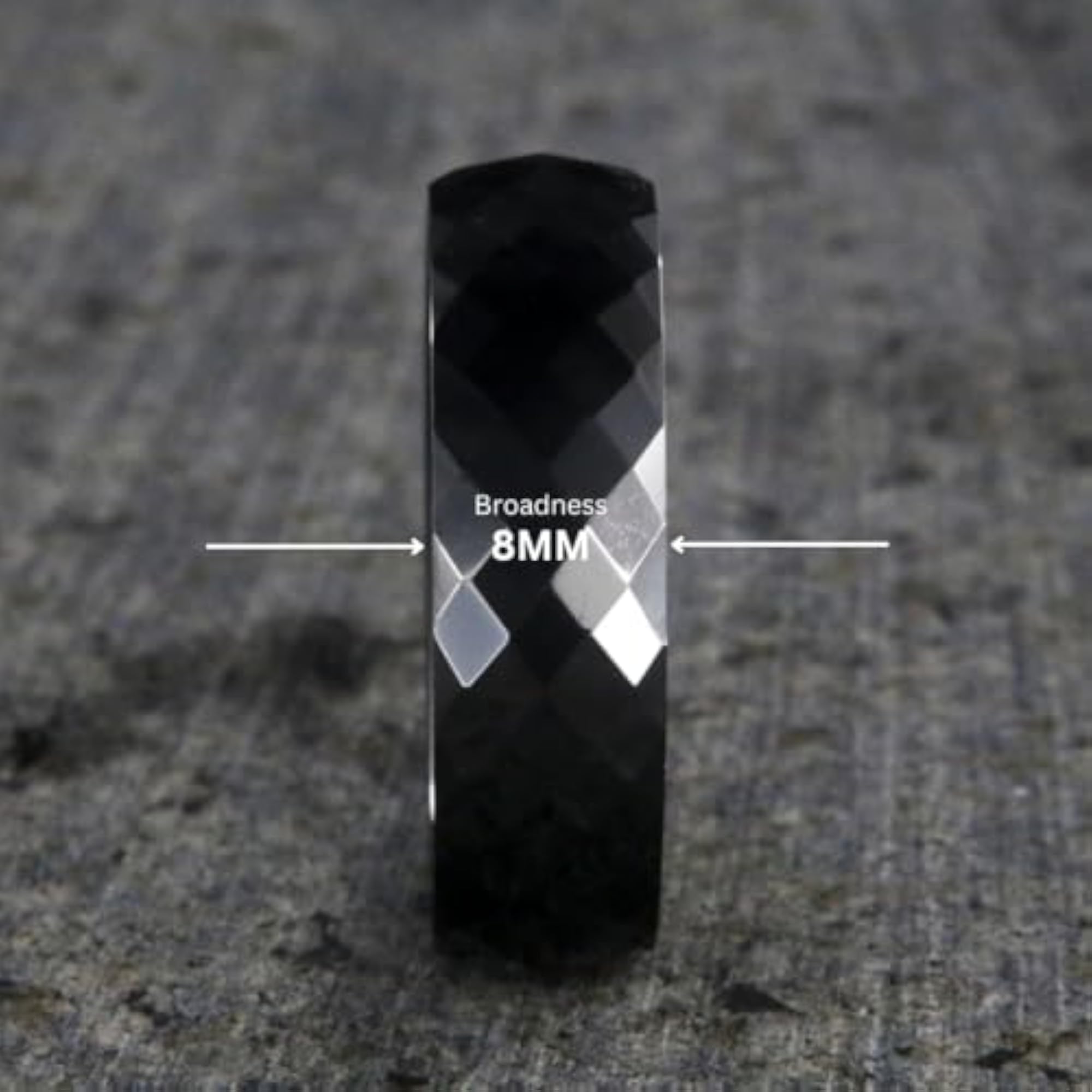Premium Black Ceramic Band Ring for Men