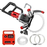 Kindevieft Extra große elektrische Betonsäge, bürstenlose Ringsäge, elektrische Betonwandschneidemaschine mit Wasserpumpe, 27 cm Schnitttiefe,8800W-2Saws