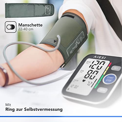 AIESI® Oberarm Blutdruckmessgerät automatisches digitale professionelles für erwachsene A6, 120...