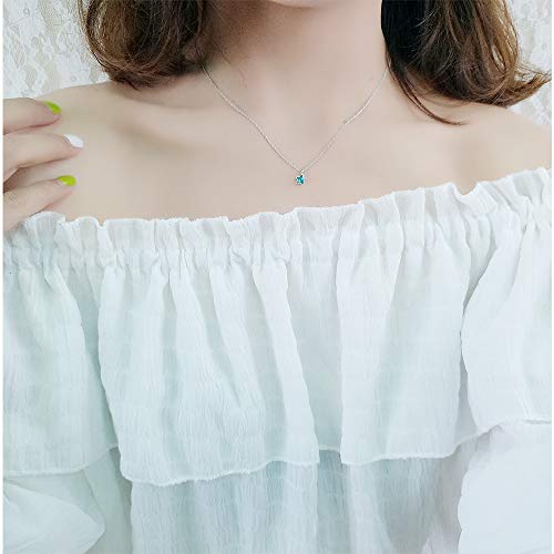Collier ras du cou cristal bleu de qualité supérieure ZH1YFD - 3