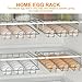 Artibetter Egg Organizer for Refrigerator Stainless Steel Egg Rack Fridge Storage for Fridge