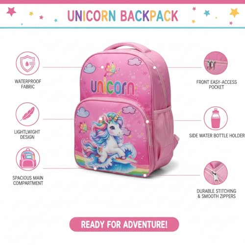 Image of Stylbase Cartoon Printed School Bag for Boys and Girls | Waterproof Backpack Bag for Travelling Sports | Kids Bag Ideal for UKG Nursery 1st Class | School Bags for 5 7 Years 15 Inches