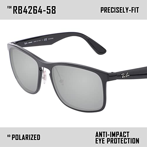 Image of Polarized Replacement Lenses for Ray-Ban Chromance RB4264 58mm Sunglass