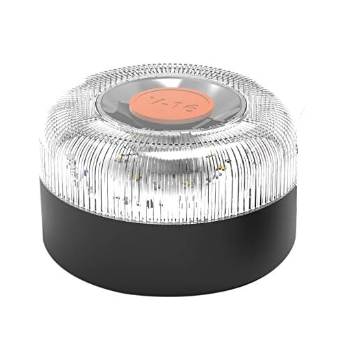 BALIZAUTO BAL012 luz de Emergencia autónoma, señal preseñalización de Peligro, homologada normativa DGT, V16, con Base imantada, Negro