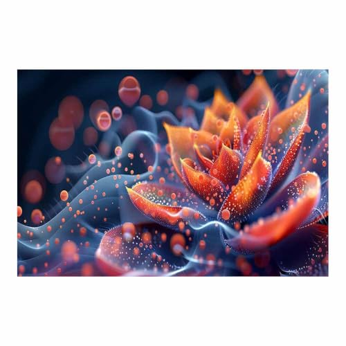 Tableau abstrait rouge d'art moderne 60x90cm | Toile de décoration murale premium