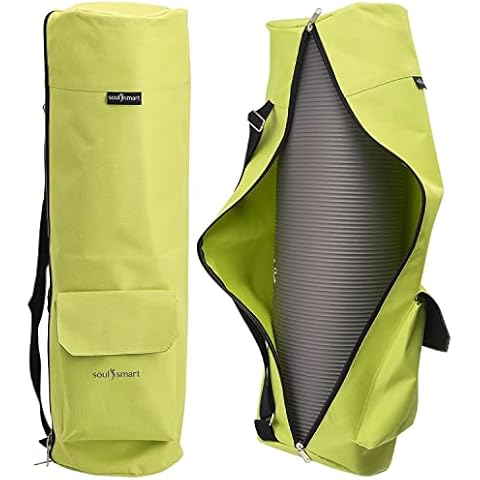 TJC Yogamatte Tasche groß für Männer Frauen Gürtel Tragetasche Glatter Reißverschluss Verstellbarer Riemen Funktionale Aufbewahrung Handtuch Handytaschen Faltbare Reißverschlusstasche Cover