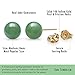Belacqua Natural 8mm Green Round Jade Stud Earrings in 14k Yellow Gold, Push Back, Jewelry for Women, Gift Box Included