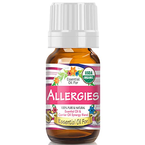Essential Oil for Allergies (USDA Organic - 100% Pure) Unique Blend of Essential