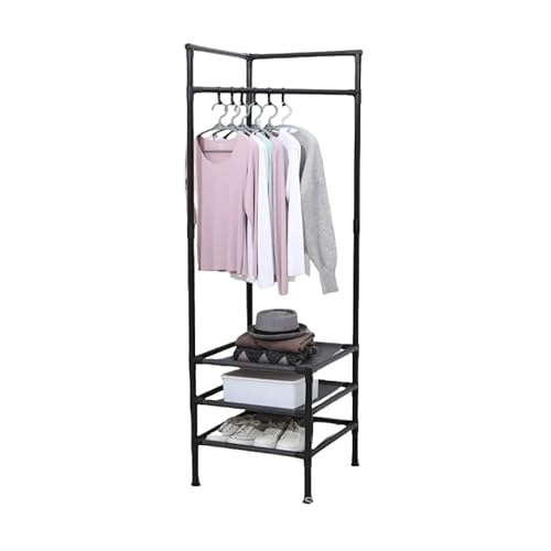 AIDUCHO 185CM Garderobenständer Eck, Freistehender Kleiderständer, Schwarz Ecke Garderobe mit Kleiderstange, Ablagen et Abnehmbare Haken, für Eingang, Flur, Wohnzimmer, Schlafzimmer AIDUCHO 185CM Garderobenständer Eck, Freistehender Kleiderständer, Schwarz Ecke Garderobe mit Kleiderstange, Ablagen et Abnehmbare Haken, für Eingang, Flur, Wohnzimmer, Schlafzimmer