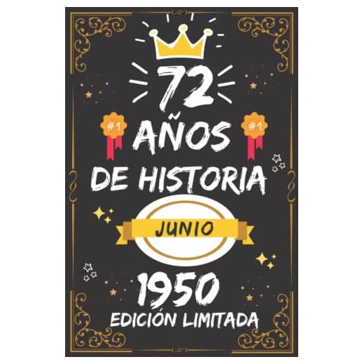 CUADERNO, 72 AÑOS DE HISTORIA JUNIO 1950 EDICIÓN LIMITADA: Regalo de 72 cumpleaños para mujeres y hombres, ideas de 72 cumpleaños... un cumpleaños... ... regalo de 72 cumpleaños para él/ella.