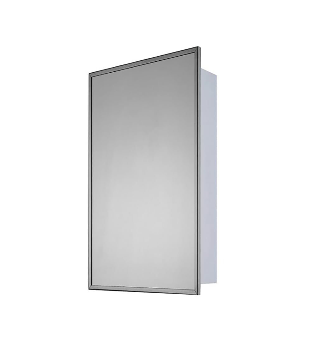 Ketcham 16" W x 26" H, Residential Series, Surface Mounted, Stainless Steel Framed Medicine Cabinet