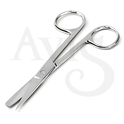 Image of AVIS Dressing Surgical Scissors Straight - Premium Stainless Steel Grade 410 Medical Shears with Blunt /Blunt Tips for Cutting Dressings, Sutures, and Bandages in Medical Procedures (8 inchST)