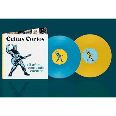 40 a&ntilde;os contando cuentos (2 LP) LP Color Amarillo y Azul