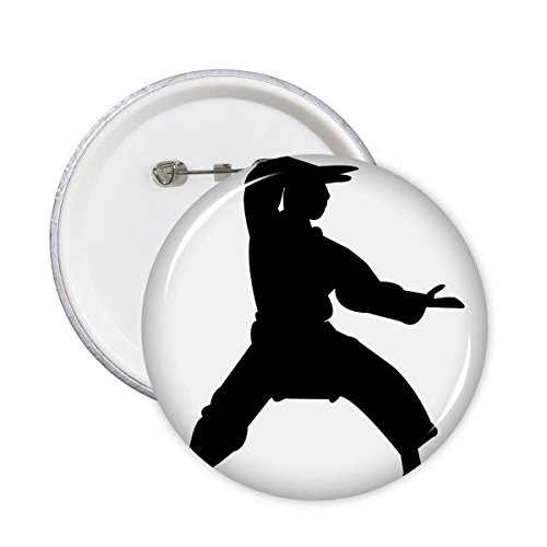 Badge Kung Fu lot de 5 broches rondes de Shaolin, idée cadeau pour fan de culture chinoise
