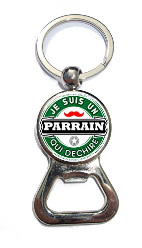 Porte clé décapsuleur parrain qui déchire