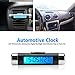 Sheens 3 in 1 Car Vehicle Automotive Thermometer and Clock Car Air Vent Outlet Clip on LCD Digital Display (Not Included The Battery)(Blue Background)