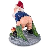 ACPOP Garden Gnome Statue, Outdoor Garden Gnome Decorations, Bare Buttocks Naughty Gnomes Statue,...