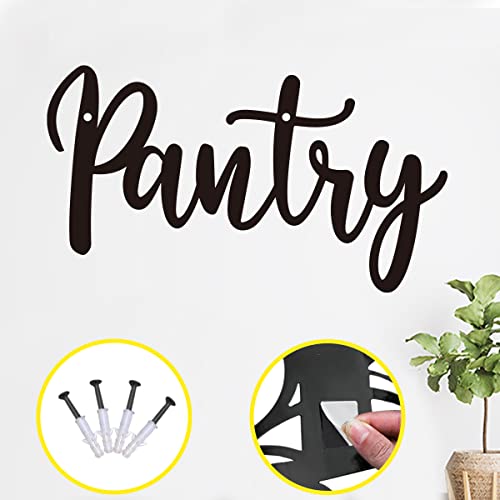 Decorative Metal Sign -Decorative Word Signs - Cutout Metal Signs -Rustic Farmhouse Kitchen Decor-Rustic Plaque Hanging Wall Art -Decorative Signs And Plaques For Home Dining Room (Pantry) #TOP5