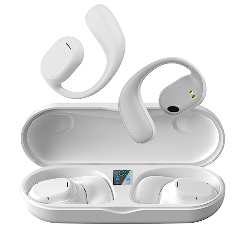 Open Ear Headphones Wireless Bluetooth Air Bone Conduction Headphones Head Set Bluetooth Open Ear Bone Conduction Earbuds Headset Conducting Earphones Wireless Over the Ear Earbuds with Earhooks