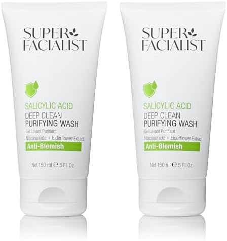 Super Facialist - Salicylic Acid Anti Blemish Purifying Cleansing Wash with Niacinamide (Vitamin B3), Face Cleanser & Face Wash for Clean and Clear Skin & Treat Acne, 150ml (Pack of 2)