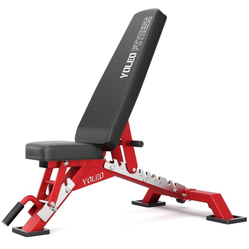 YOLEO Commercial Adjustable Weight Bench, ASTM Certified 2315LB, 8-Gauge Steel Workout Bench, Incline Decline Flat for Gyms