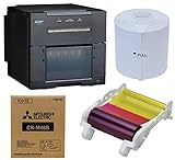 Mitsubishi CP-M1A Professional Dye Sub Photo Printer Media Bundle 4 x 6-inch Ink and Paper, Includes 3 Year Warranty, (750 Prints)