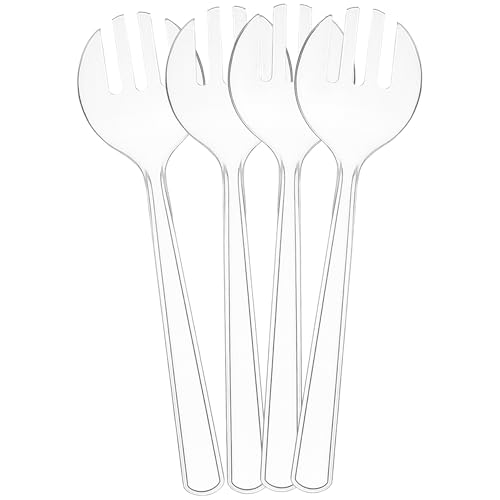 4 Pack 10in Clear Plastic Serving Forks