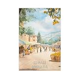 IYTAFGYT Kigali - Póster en lienzo para decoración de dormitorio, diseño de mercado ruandés (20 x 30 cm)