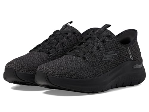 Skechers Men's Slip-ins: Arch Fit 2.0-Look Ahead Knit Lace Up Slip On Sneakers, Black/Black, 9.5 by Skechers - Image 2